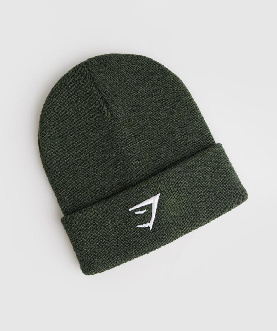 Gymshark Sharkhead Beanie Accessories Šeširi Maslinasto Zelene | HR 2098YXF